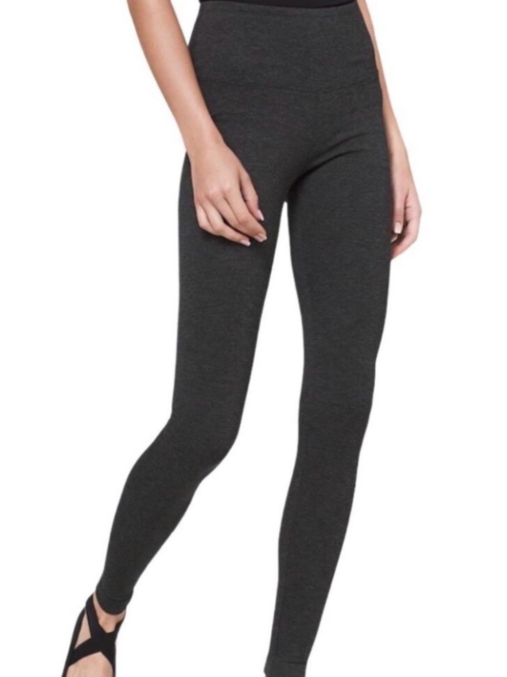 White House Black Market Runway Legging Gray Heathered Leggings Sz 6